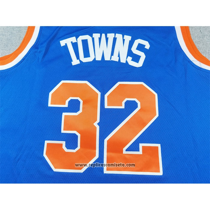 Camiseta New York Knicks Karl-Anthony Towns #32 Icon 2024-25 Azul